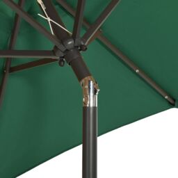 Berkfield Home Parasol with LED Lights Green 200x211 cm Aluminium - thumbnail 6