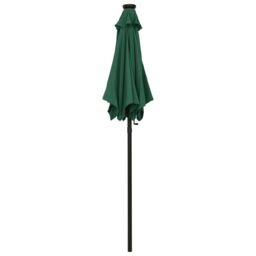 Berkfield Home Parasol with LED Lights Green 200x211 cm Aluminium - thumbnail 3