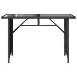 Berkfield Home 2 Piece Garden Dining Set with Cushions Black Poly Rattan - thumbnail 7