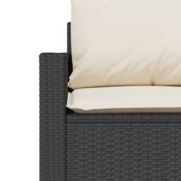 Berkfield Home 2 Piece Garden Dining Set with Cushions Black Poly Rattan - thumbnail 9