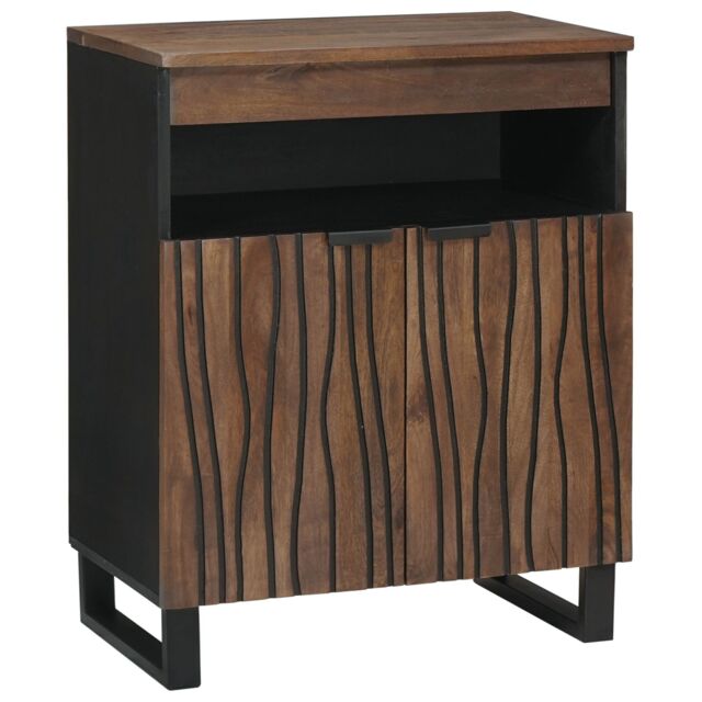 Berkfield Home Sideboard 60 x 33.5 x 75 cm Solid Wood & Engineered Wood in Brown - image 1