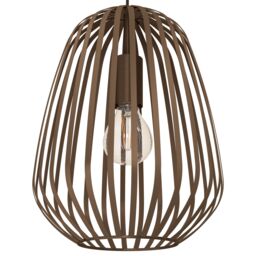 Eglo Espinal Bronze Steel Caged Style Contemporary Pendant in Brown - thumbnail 3