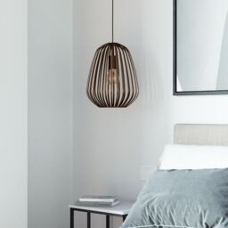 Eglo Espinal Bronze Steel Caged Style Contemporary Pendant in Brown - thumbnail 2