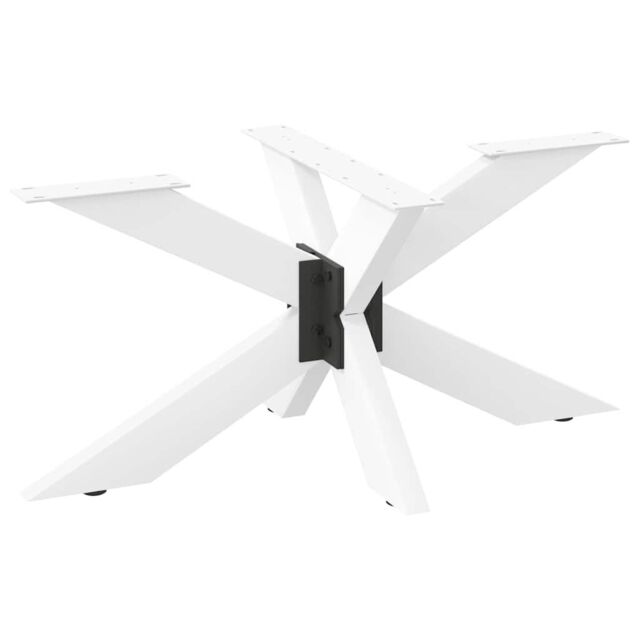 Berkfield Home Coffee Table Leg Spider Shape White 98x58x(42-43) cm Steel - image 1