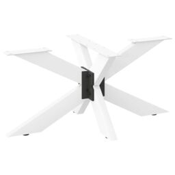 Berkfield Home Coffee Table Leg Spider Shape White 98x58x(42-43) cm Steel - thumbnail 1