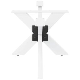 Berkfield Home Coffee Table Leg Spider Shape White 98x58x(42-43) cm Steel - thumbnail 4