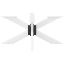 Berkfield Home Coffee Table Leg Spider Shape White 98x58x(42-43) cm Steel - thumbnail 3