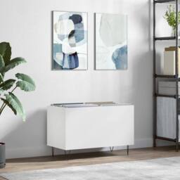 Berkfield Home Record Cabinet White 74.5x38x48 cm Engineered Wood