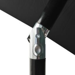 Berkfield Home 3-Tier Parasol with Aluminium Pole Black 2 m - thumbnail 6