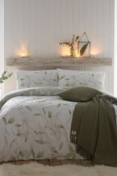 Drift Home 'Eliza' Duvet Cover Set in Green - Size: Single - thumbnail 1