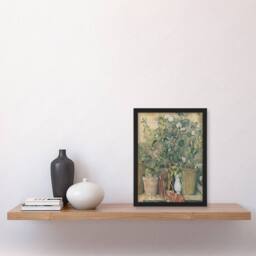 Artery8 Terracotta Pots & Flowers Paul Cezanne Framed Wall Art Print - Size: A4 - thumbnail 4
