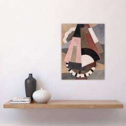 "Artery8 Provincetown Abstract Painting Hartley Wall Art Poster Print in Brown - Size: W24"" x H32""" - thumbnail 4
