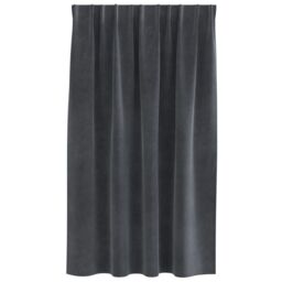 Berkfield Home Blackout Curtains with Top Tape 2 pcs Light Grey Velvet - thumbnail 3