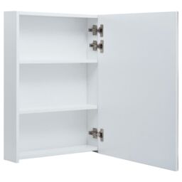 Berkfield Home LED Bathroom Mirror Cabinet 50x13x70 cm in White - Size: 50 x 13 x 70 cm - thumbnail 5
