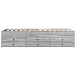 Berkfield Home Versatile Daybed with Drawers without Mattress Grey Sonoma 90x190 - thumbnail 4