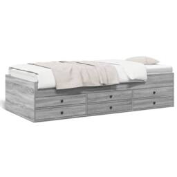 Berkfield Home Versatile Daybed with Drawers without Mattress Grey Sonoma 90x190 - thumbnail 3
