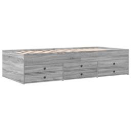 Berkfield Home Versatile Daybed with Drawers without Mattress Grey Sonoma 90x190 - thumbnail 1