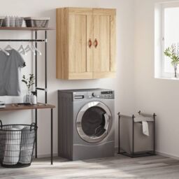Berkfield Home Wall Mounted Cabinet Sonoma Oak 69.5x34x90 cm Engineered Wood in Brown