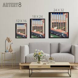 "Artery8 Hiroshige Asakusa Fields Framed Canvas Japanese Wall Art Print - Size: W12"" x H16""" - thumbnail 4