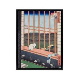 "Artery8 Hiroshige Asakusa Fields Framed Canvas Japanese Wall Art Print - Size: W12"" x H16""" - thumbnail 1