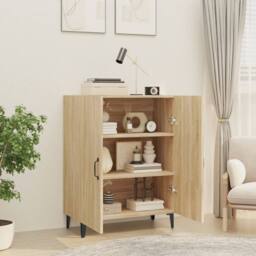 Berkfield Home Sideboard Sonoma Oak 70x34x90 cm Engineered Wood in Brown - Size: 70 x 34 x 90 cm - thumbnail 6