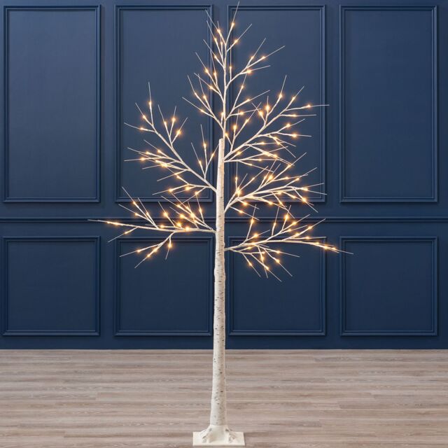 Christow White Birch Tree Light LED Christmas Decoration Indoor Outdoor 4ft 5ft 6ft - image 1