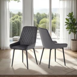Seconique Athens Rectangular Medium Oak Dining Set with Avery Chairs in Grey - thumbnail 2