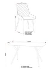 Seconique Athens Rectangular Medium Oak Dining Set with Avery Chairs in Grey - thumbnail 5