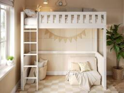 Flair Bea Wooden High Sleeper in White - Size: Single - thumbnail 2