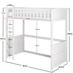 Flair Bea Wooden High Sleeper in White - Size: Single - thumbnail 3