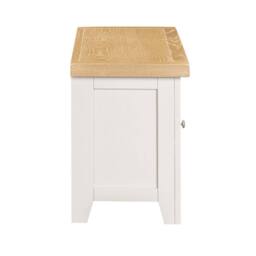 Home Source 2 Doors 2 Shelves TV Stand Media Entertainment Storage Cabinet Wooden in White - thumbnail 7
