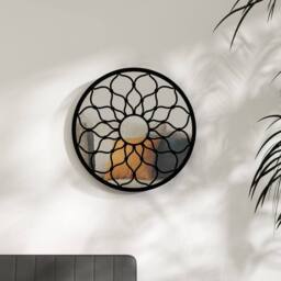 Berkfield Home Mirror Black 40x3 cm Iron Round for Indoor Use - thumbnail 2