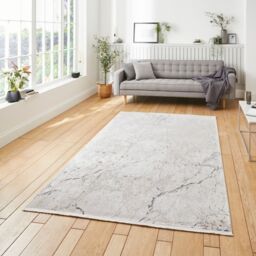 The Rug Shop UK Machine Made Modern Abstract Easy to Clean Beige Area Rug - Size: 200 cm x 290 cm - thumbnail 1