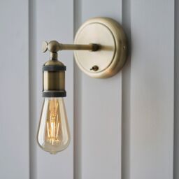 Netlighting Hal Metal Wall Lamp Antique Brass Plate in Yellow - thumbnail 5