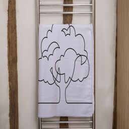 Benjamin Tate Design line drawing of trees Designer Bath Towel in Purple - thumbnail 2