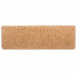 Berkfield Home Stair Mats 10 pcs 65x21x4 cm Beige - Size: Medium - thumbnail 4