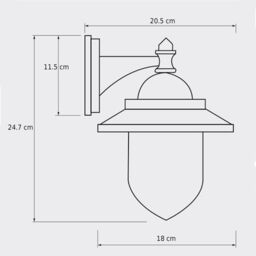 CGC Lighting Ryder Outdoor Outside Wall Light (Black with Warm White Bulb) in Black - thumbnail 5