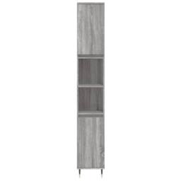 Berkfield Home 3 Piece Bathroom Furniture Set Grey Sonoma Engineered Wood - thumbnail 6