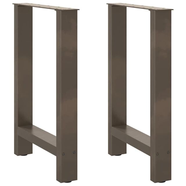 Berkfield Home Coffee Table Legs Natural Steel 2 pcs 50x(72-73) cm Steel in Grey - image 1