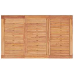 Berkfield Home Garden Dining Table 150x90x75 cm Solid Wood Teak in Brown - Size: 150 x 90 x 75 cm - thumbnail 5