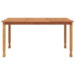 Berkfield Home Garden Dining Table 150x90x75 cm Solid Wood Teak in Brown - Size: 150 x 90 x 75 cm - thumbnail 3