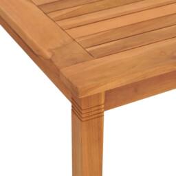 Berkfield Home Garden Dining Table 150x90x75 cm Solid Wood Teak in Brown - Size: 150 x 90 x 75 cm - thumbnail 6