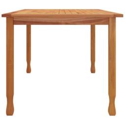 Berkfield Home Garden Dining Table 150x90x75 cm Solid Wood Teak in Brown - Size: 150 x 90 x 75 cm - thumbnail 4