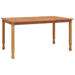 Berkfield Home Garden Dining Table 150x90x75 cm Solid Wood Teak in Brown - Size: 150 x 90 x 75 cm - thumbnail 2