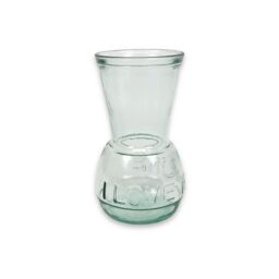 Verano Spanish Ceramics Glass Kitchen Dining Room Home Décor I Love Nature Vase - 22cm (H) in Clear - thumbnail 3