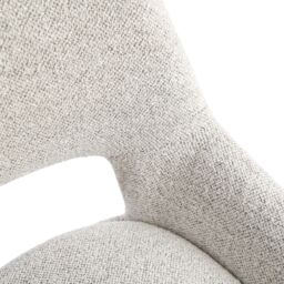 Home Garden Direct Pebble - Set of 2 Boucle Dining Chairs - Light Grey in Beige - thumbnail 8