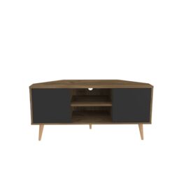 "Decorotika Lesson 120 cm Corner TV Unit for TVs up to 51"" in Dark Brown" - thumbnail 5