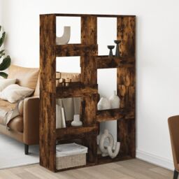Berkfield Home Room Divider Smoked Oak100x33x155.5 cm Engineered Wood in Brown - Size: 100x33x155.5 cm - thumbnail 1