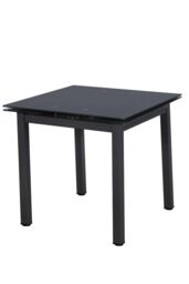 Modernique Tempered Glass Extending Small Dining Table 80 cm to 130 cm in Black - thumbnail 3