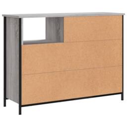 Berkfield Home Sideboard Grey Sonoma 100x33x75 cm Engineered Wood - Size: 100 x 33 x 75 cm - thumbnail 8